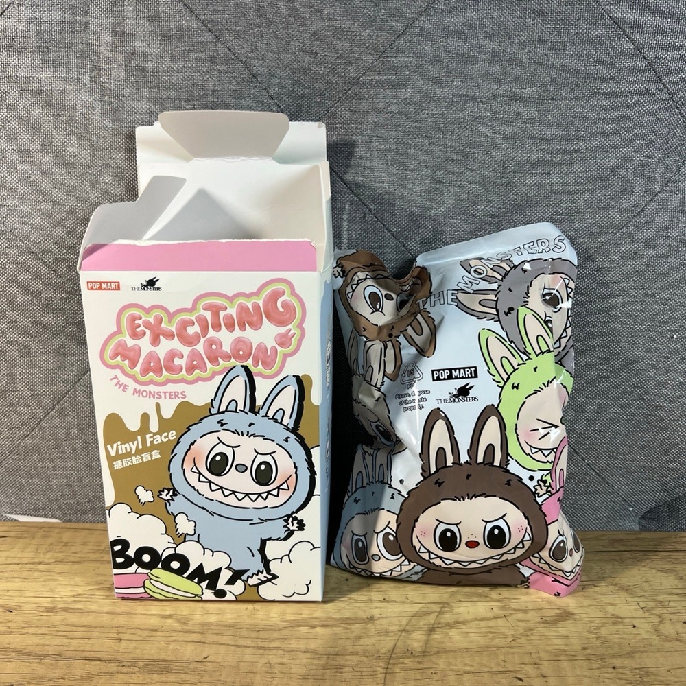 USA- NEW Authentic Labubu Monsters Exciting Macaron vinyl SINGE Blind Box